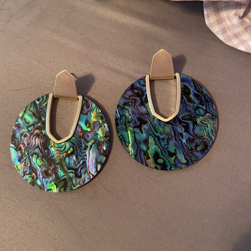 Kendra Scott abalone earrings